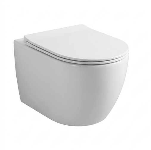 Wall Hung Toilet - SH-009 (Rimless, P-trap 180mm, with Bidet)