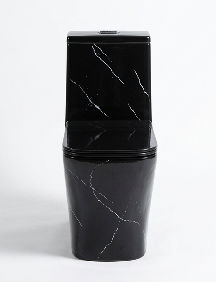 One Piece Toilet - SH-6688BM (P-trap 180mm, Black Marble Pattern)