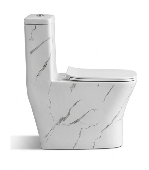 One Piece Toilet - SH-6688M (S-trap 250mm, Marble Pattern)