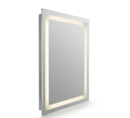 Rectangular LED Mirror - SH-045 (3 Colors Light, England Plug, 220V/12W, 4mm)